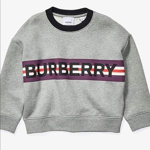 Burberry Kids Crew neck sweatshirt with logo 12m